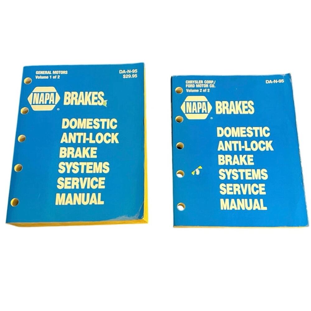 Napa Brakes, Domestic Anti-Lock Brake Systems Service Manual 1986-1994 2 Volumes